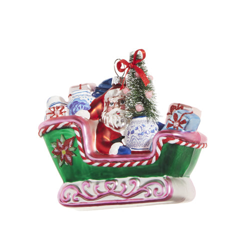 CHINOISERIE SLEIGH RIDE ORNAMENT
