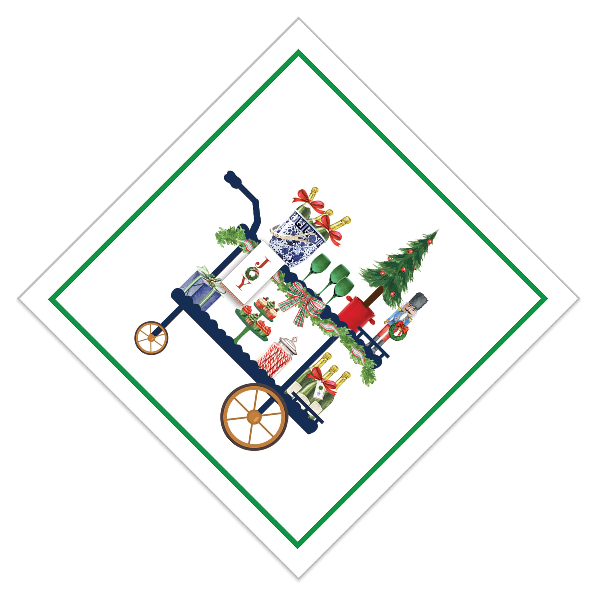 In Stock WH Paper Cocktail Napkins | Christmas Bar Cart