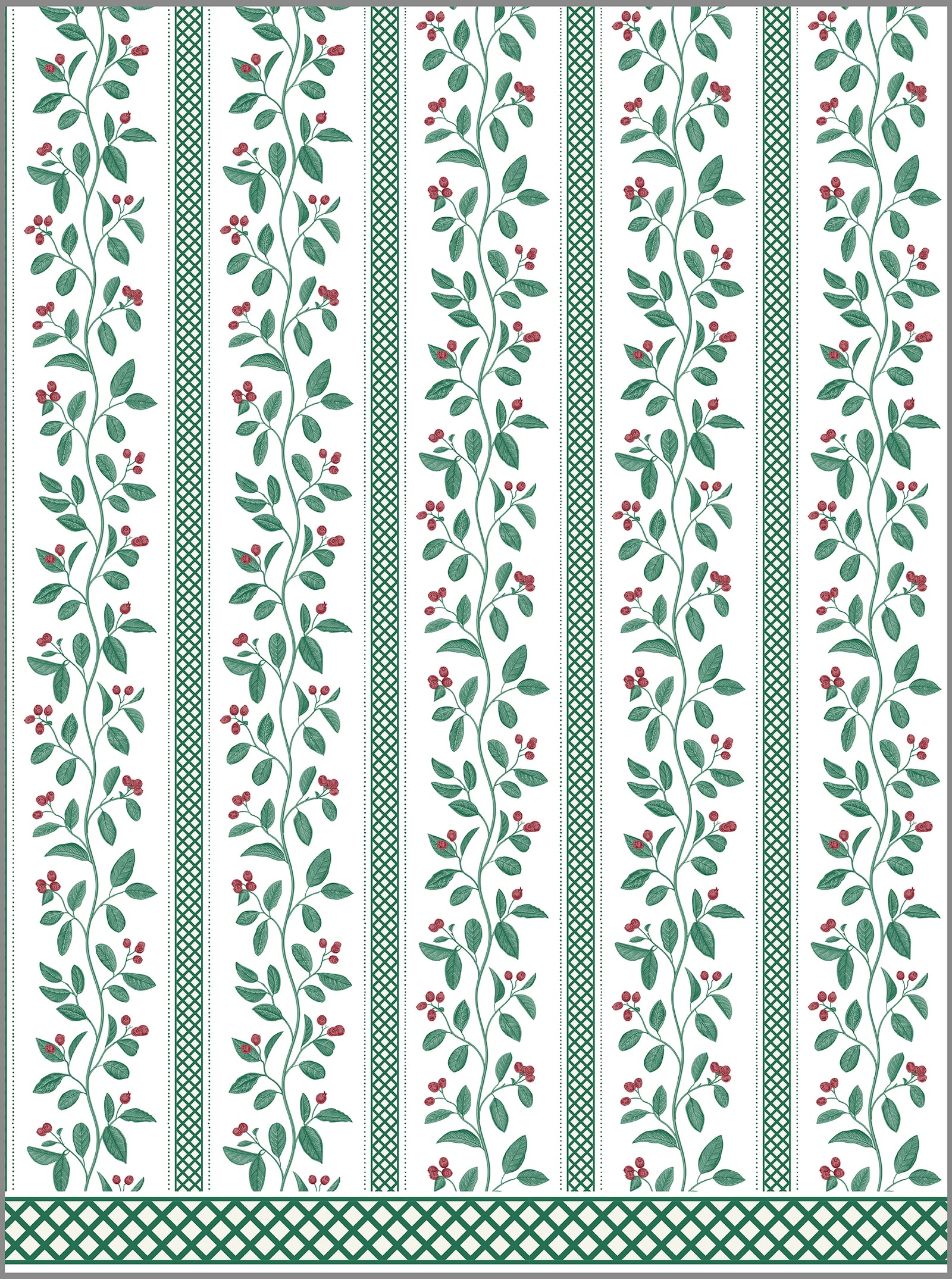 In stock Rectangle Tablecloth | Christmas Berries