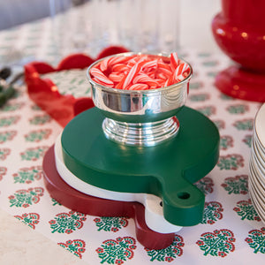 Paper Table Runner | Christmas Block Print