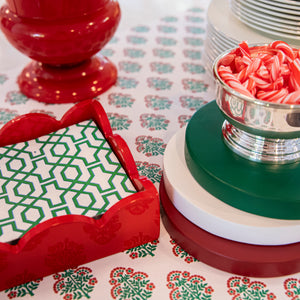 Christmas Block Print Paper Table Runner