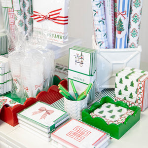 Christmas Block Print 5x7 Notepad – 100 Pages