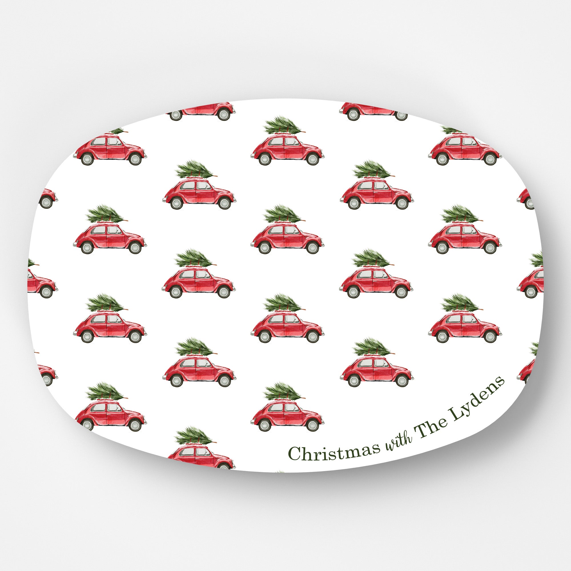 WH Serving Platter | Christmas Car (Personalized Option)