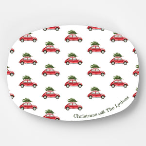 WH Serving Platter | Christmas Car (Personalized Option)