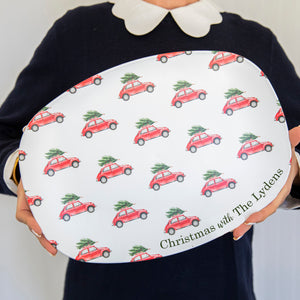 WH Serving Platter | Christmas Car (Personalized Option)