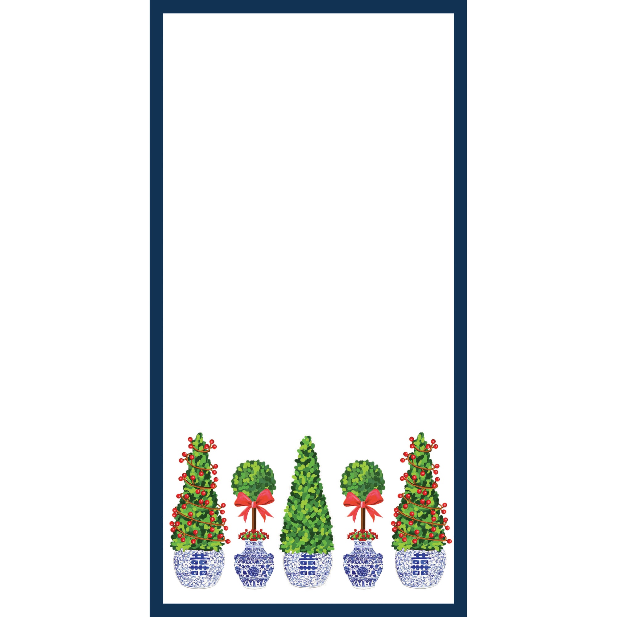 Stock Shoppe: 4.25x8.5 Christmas Topiaries Notepad