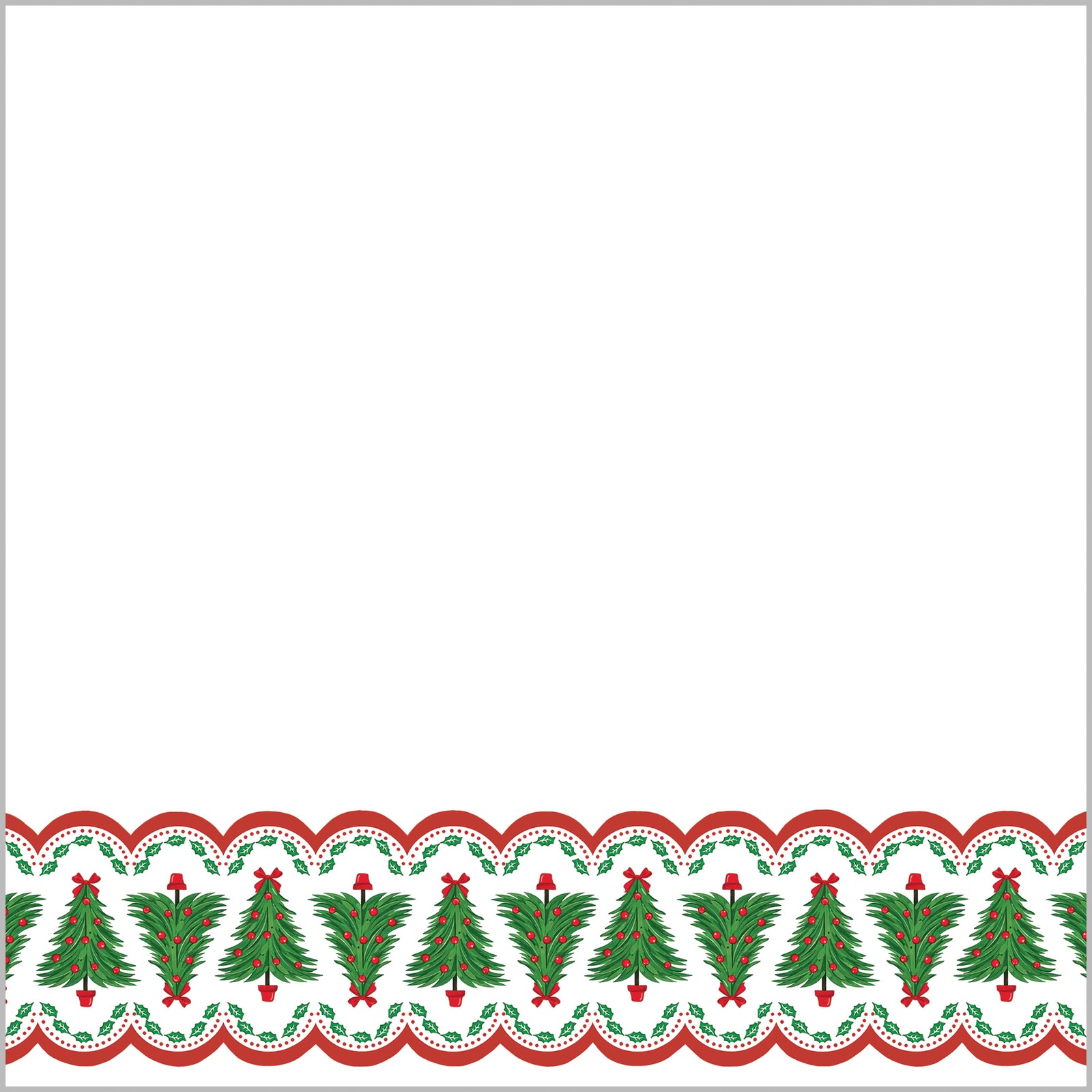 In Stock 8.5x8.5 SLAB Stock Notepad | Christmas Tree Scallop