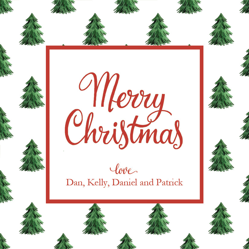 Christmas Tree Farm Personalized Gift Sticker | Set of 24
