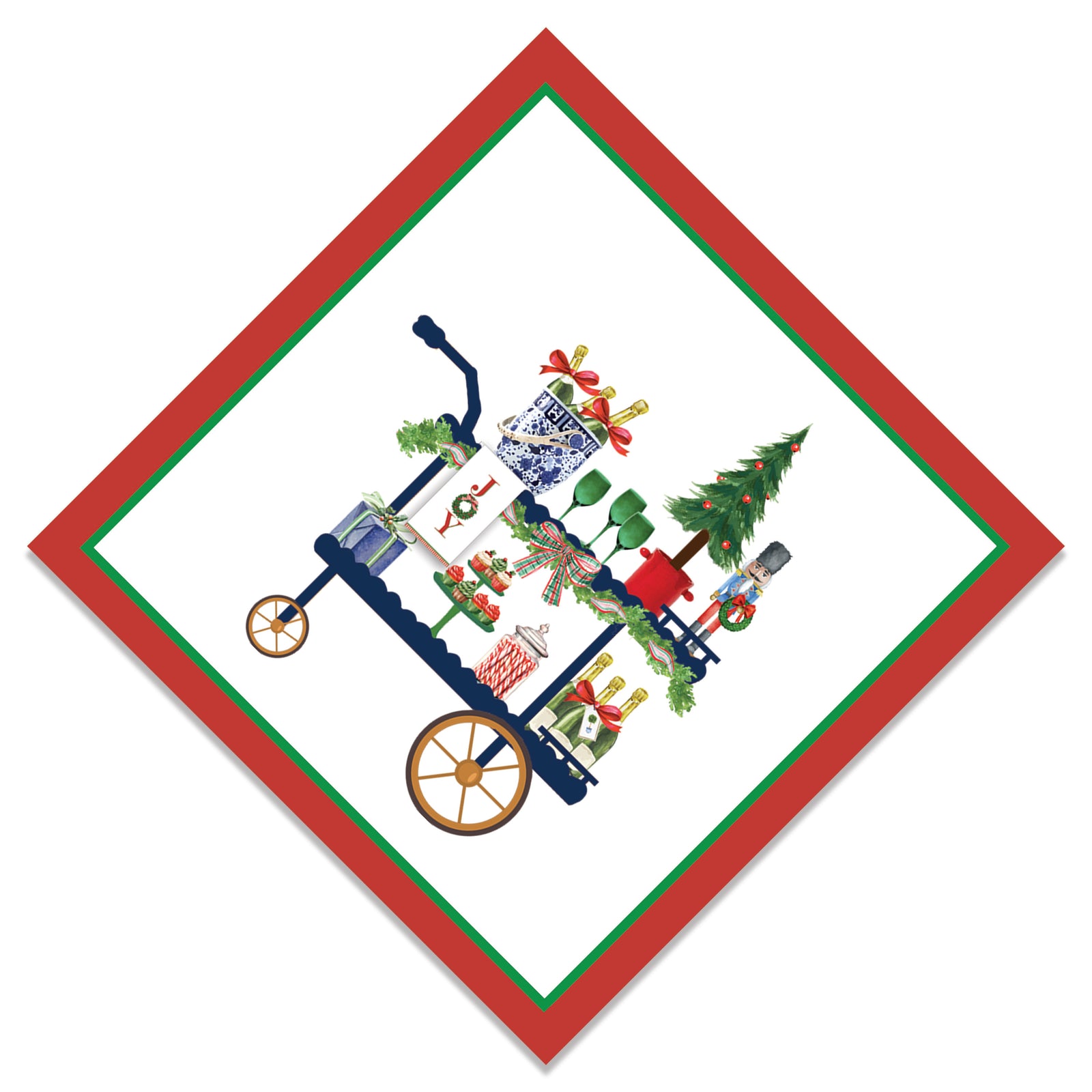 Christmas Bar Cart Paper Cocktail Napkins
