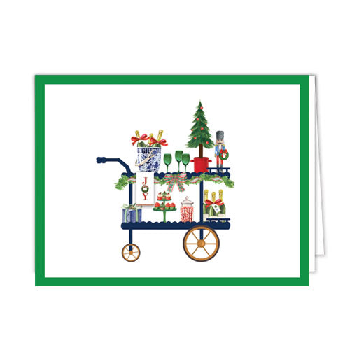 In Stock Folded Notecard Set of 10 | Christmas Bar Cart