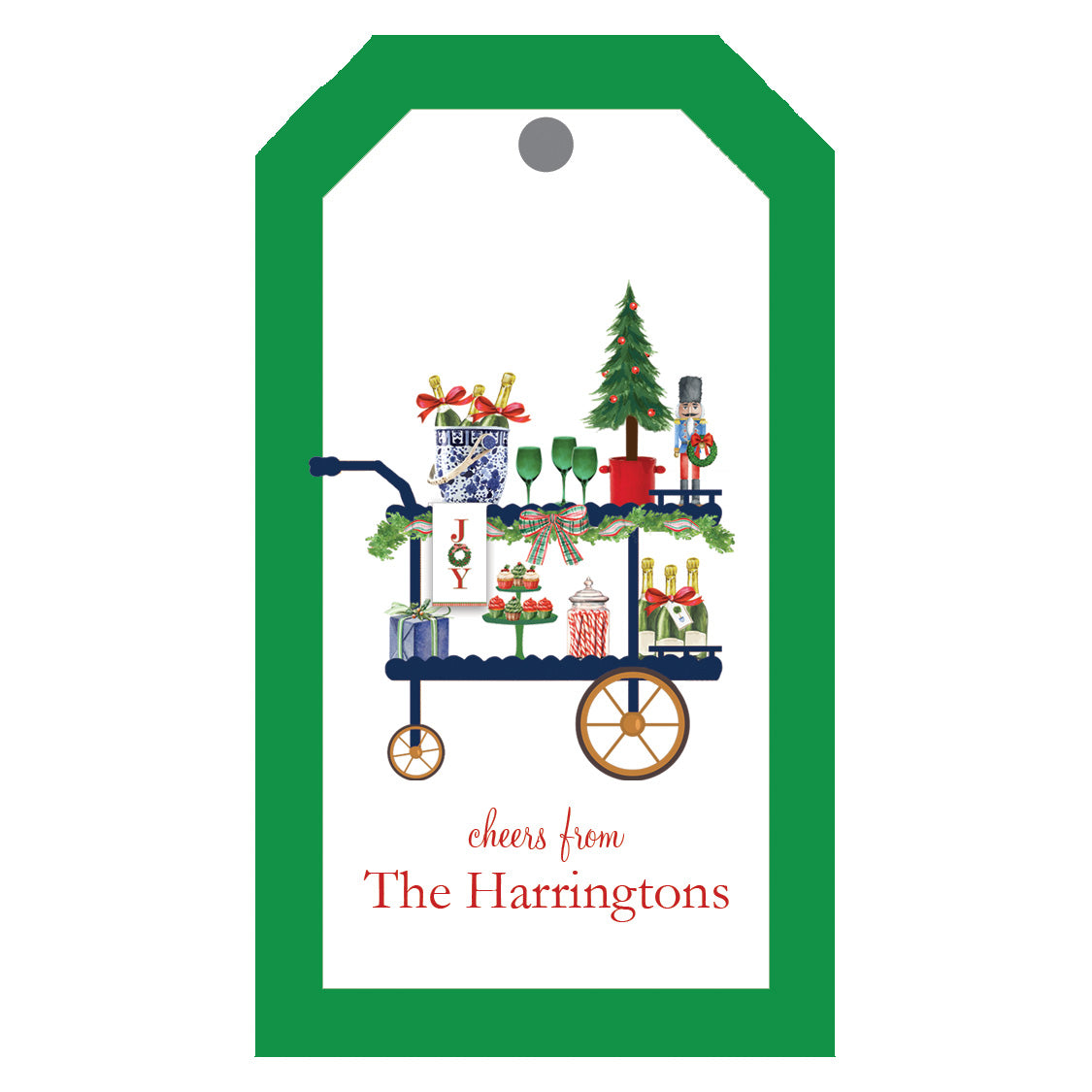 Christmas Bar Cart Personalized Gift Tags
