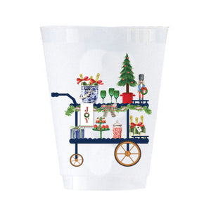 Christmas Bar Cart Shatterproof Cups | Set of 8