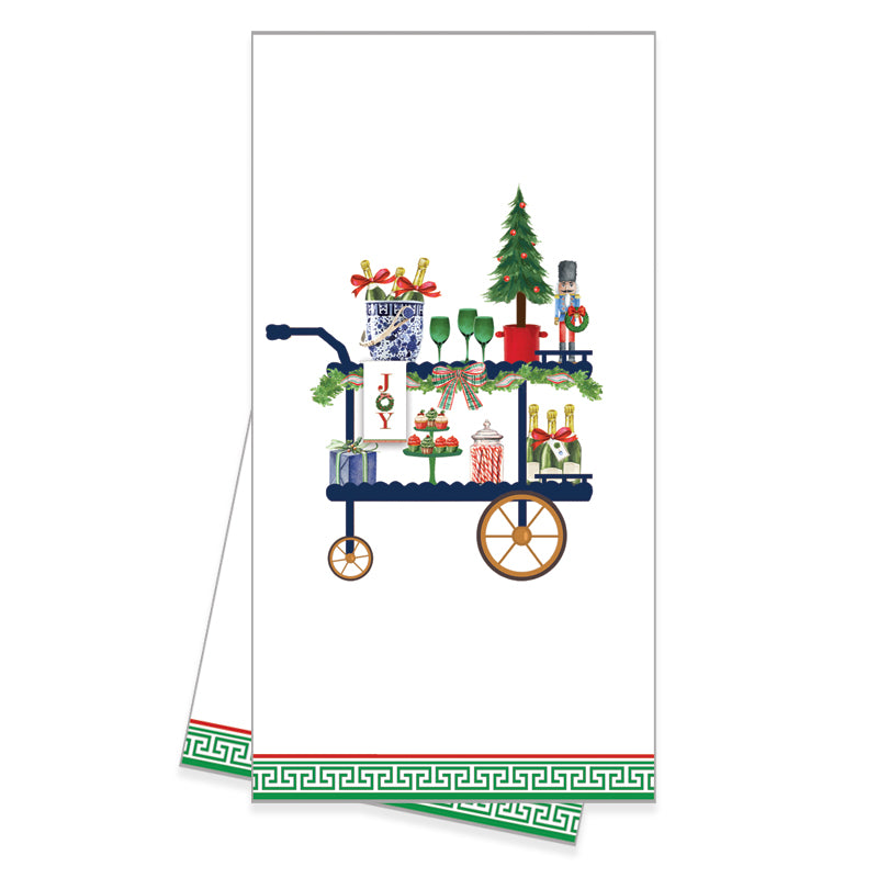 In Stock WH Hostess Cotton Tea Towel | Christmas Bar Cart