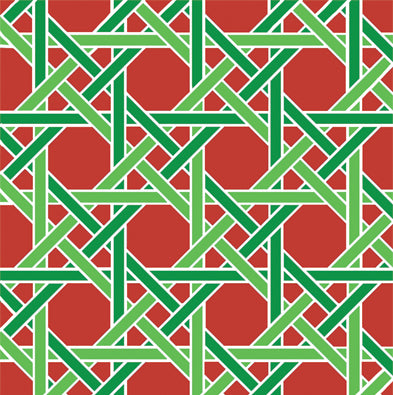 In Stock Continuous Roll Gift Wrap | Christmas Basketweave