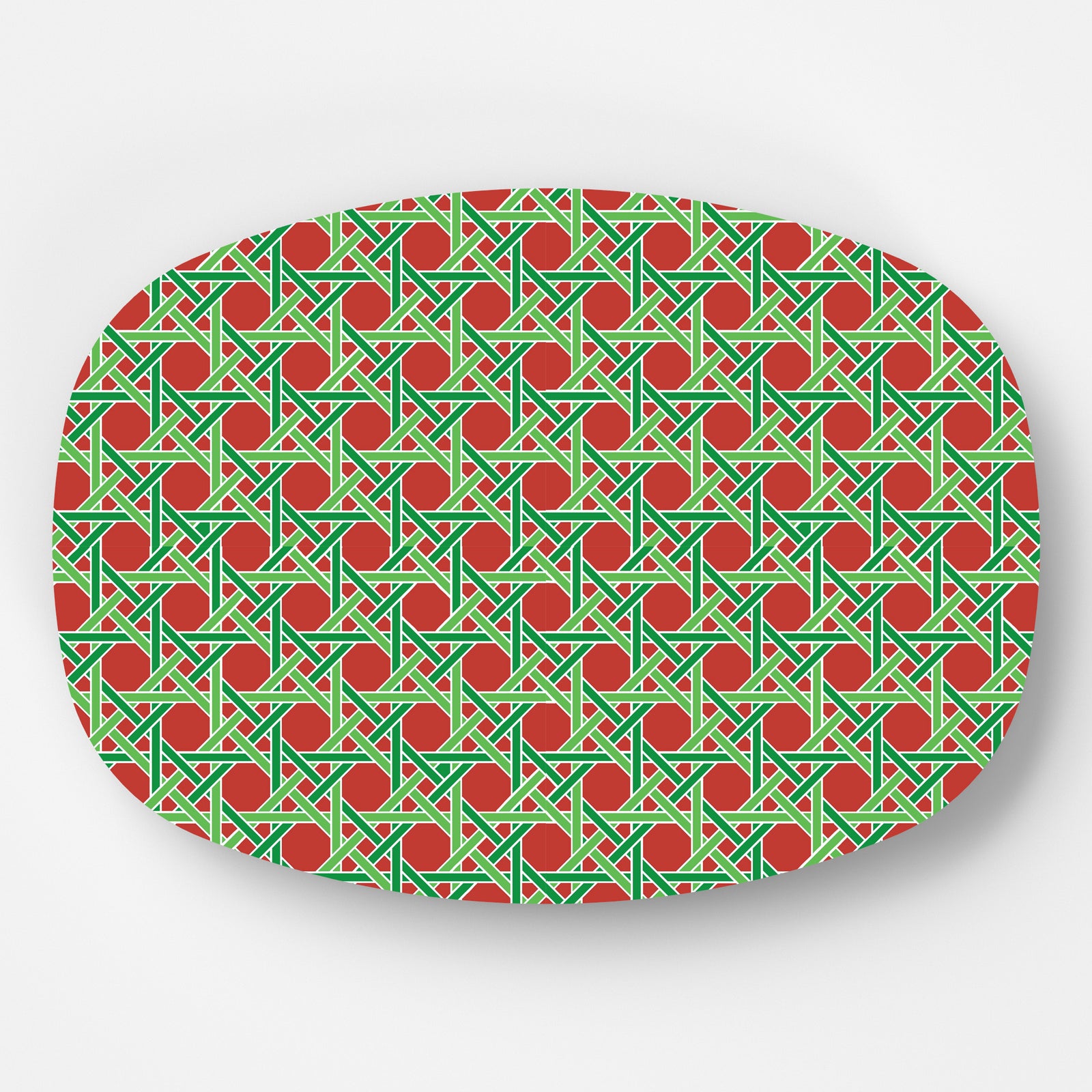 In Stock WH Serving Platter | Christmas Basketweave