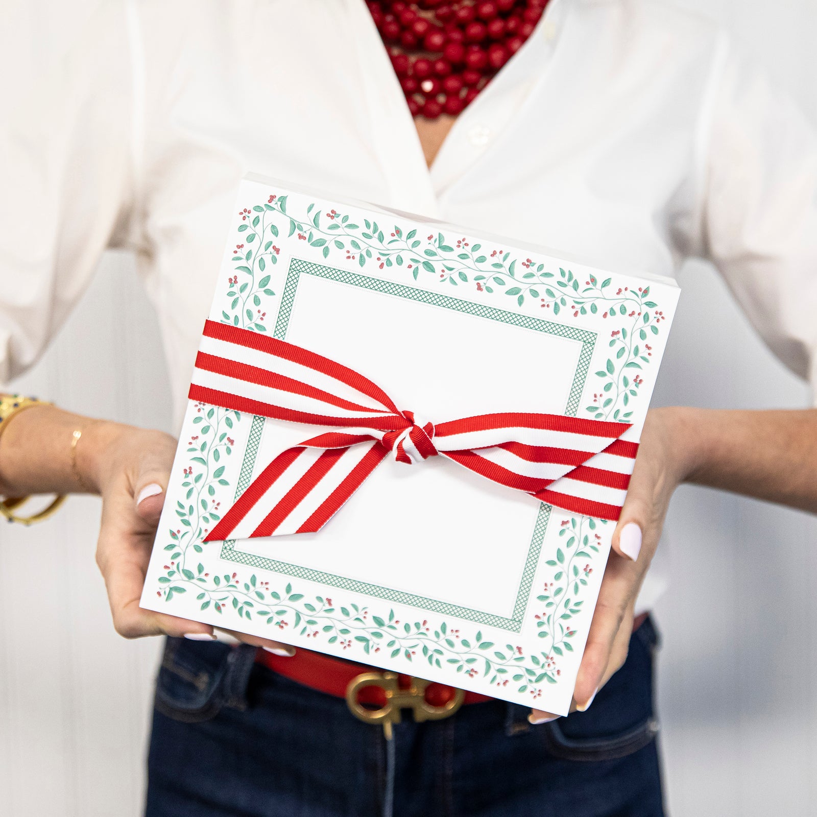 Christmas Berries 8.5x8.5 Jumbo Slab Notepad – 200 Pages