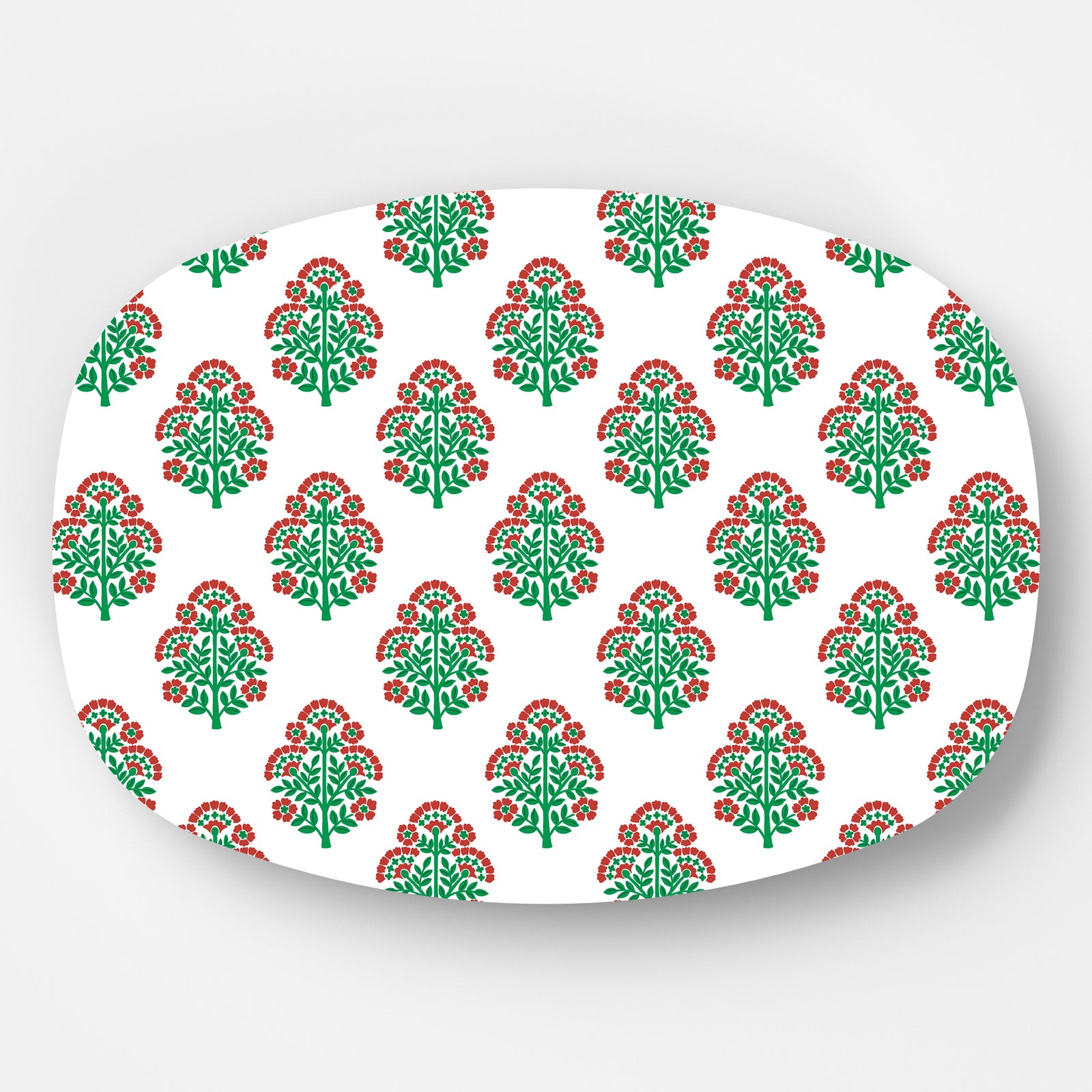In Stock WH Serving Platter | Christmas Block Print