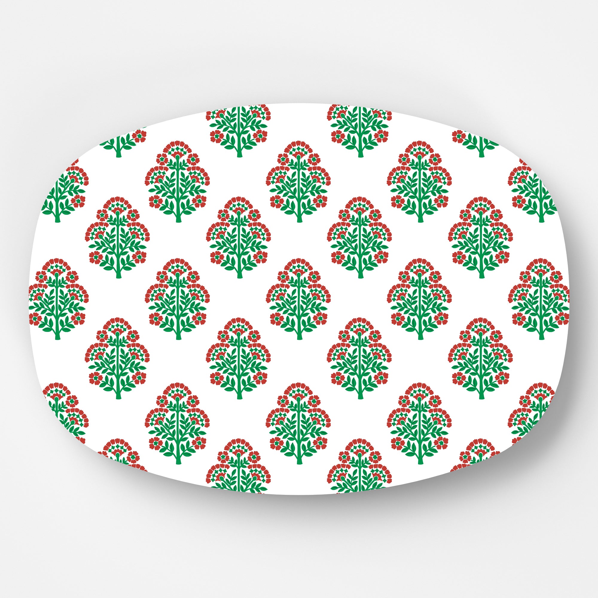 In Stock WH Serving Platter | Christmas Block Print