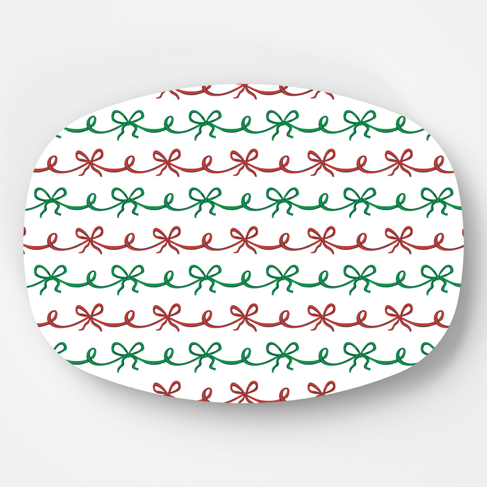 WH Serving Platter | Christmas Ribbon Garland