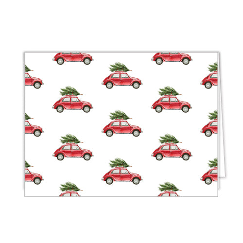 In Stock Folded Notecard Set of 10 | Christmas Car