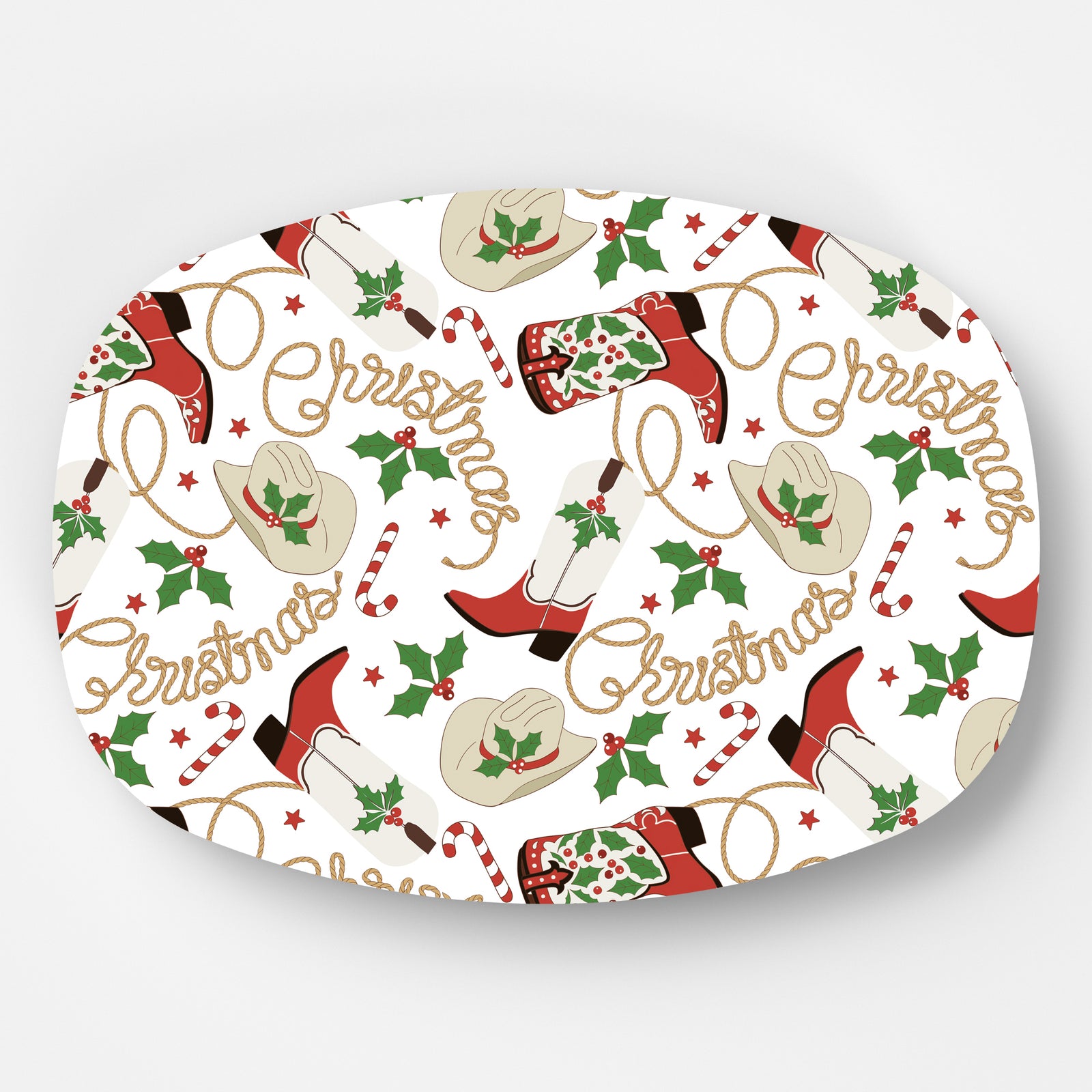 In Stock WH Serving Platter | Cowboy Christmas