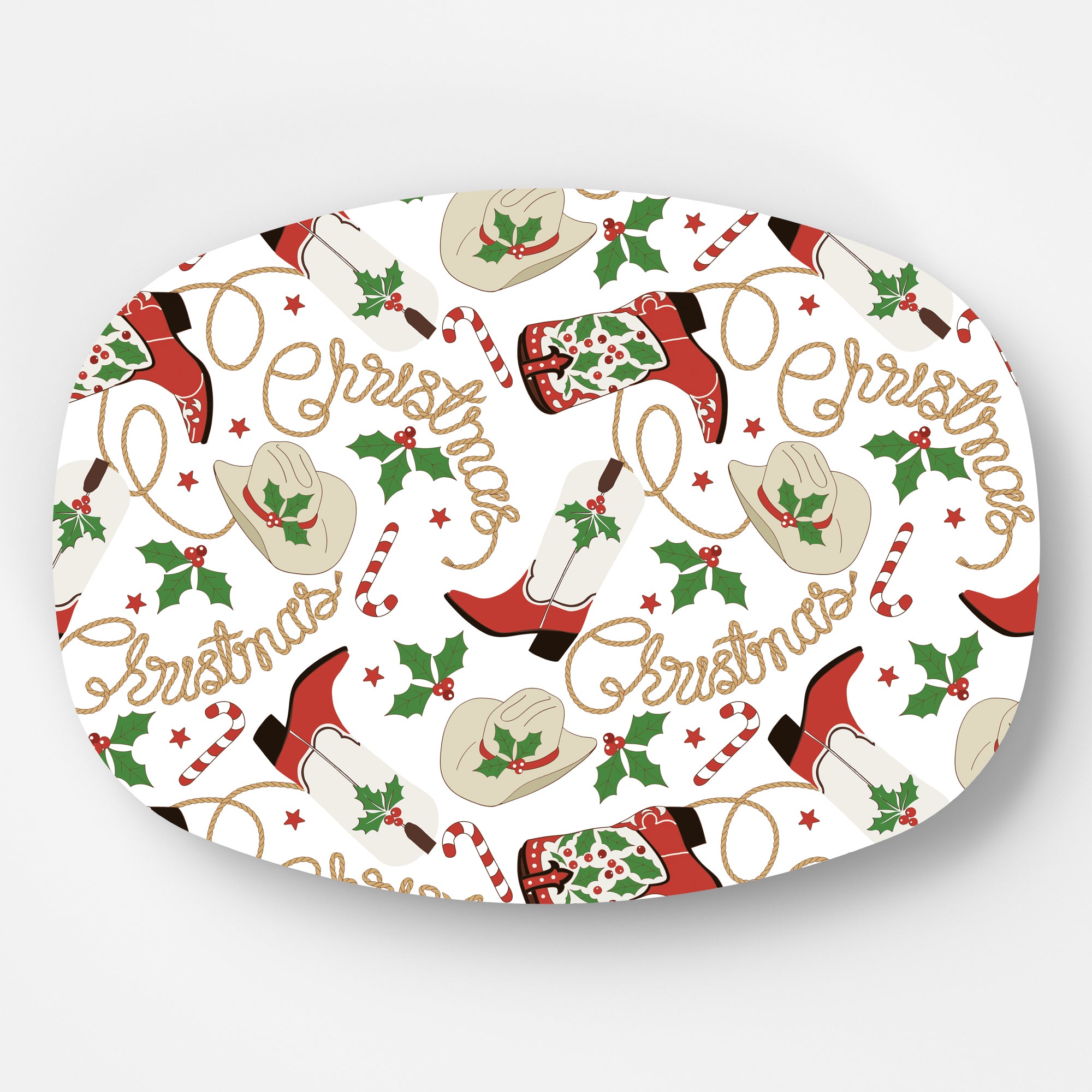 In Stock WH Serving Platter | Cowboy Christmas