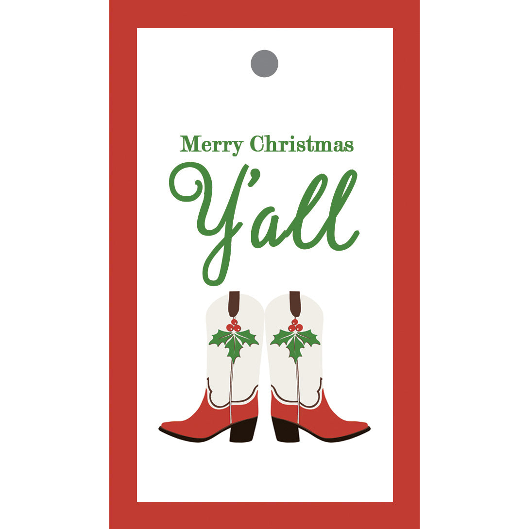 In Stock Gift Tags | Christmas Cowboy Boots