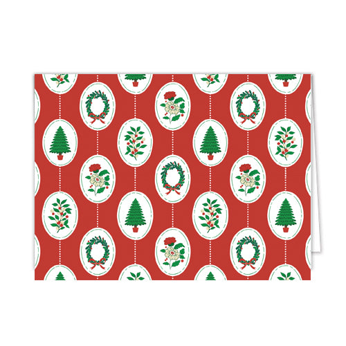 In Stock Folded Notecard Set of 10 | Christmas Medallion