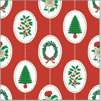 In Stock Continuous Roll Gift Wrap | Christmas Medallion
