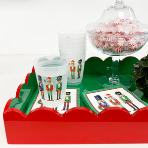 Christmas Scalloped Lacquer Tray