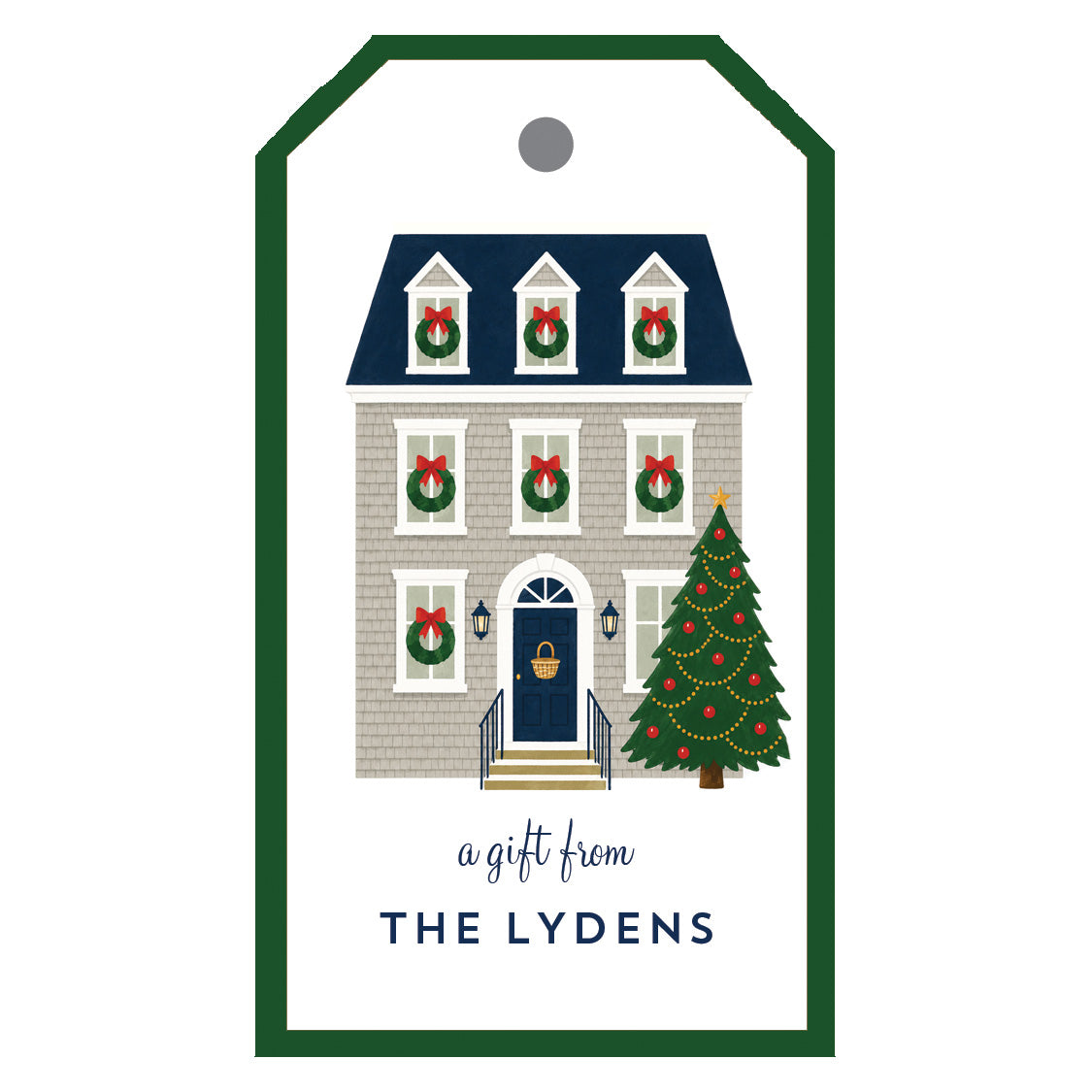Christmas Shingle House Personalized Christmas Gift Tags