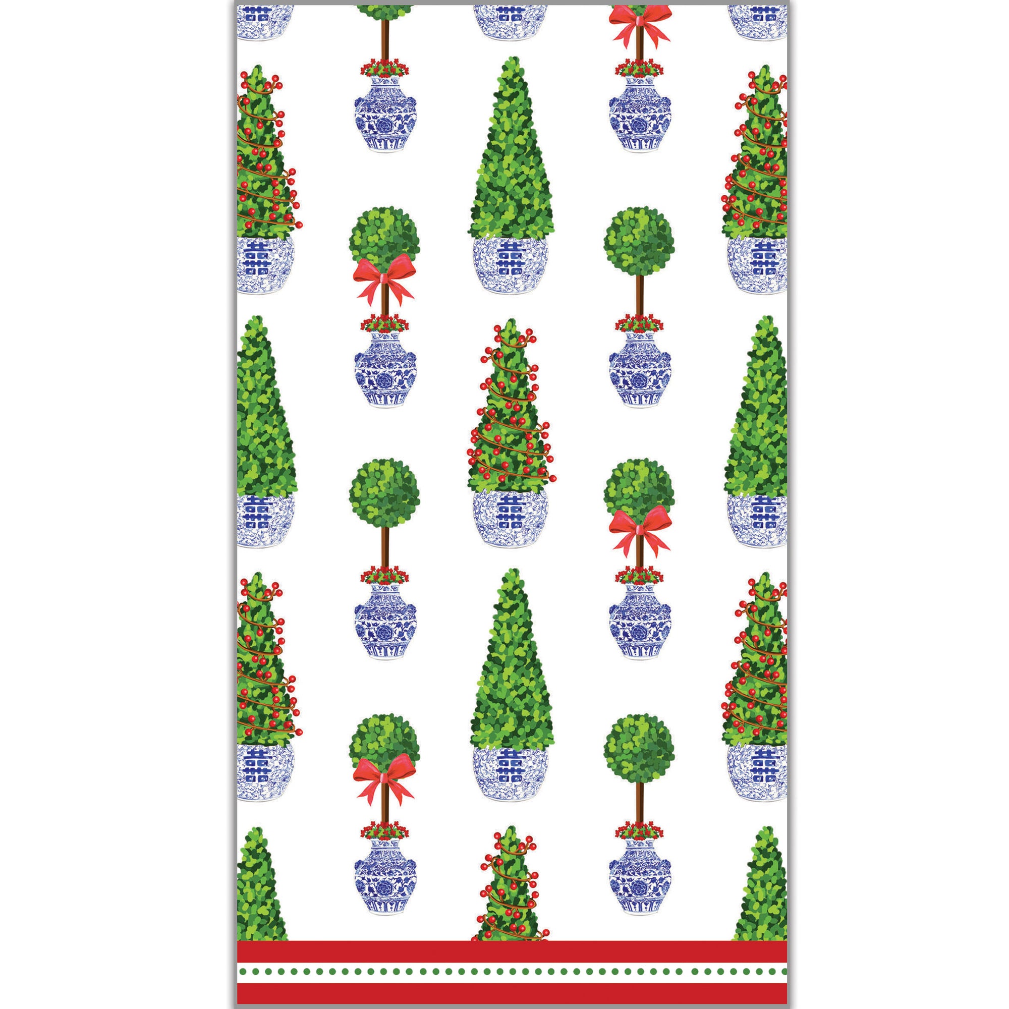 In Stock WH Paper Guest Towels | Christmas Topiaries