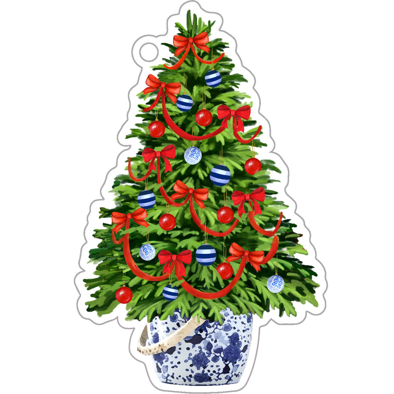 In Stock Christmas Tree Die Cut Gift Tags
