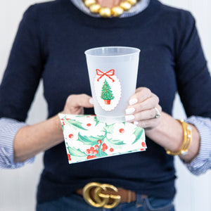 Christmas Tree Plaque Shatterproof Cups – Set of 8