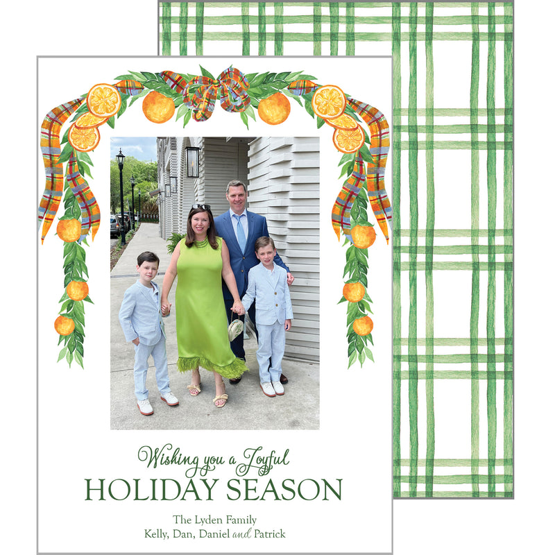 Citrus Garland Christmas Photo Card