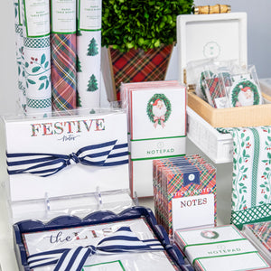 Tartan Festive Notes 8.5x5.5 Slab Notepad – 200 Pages