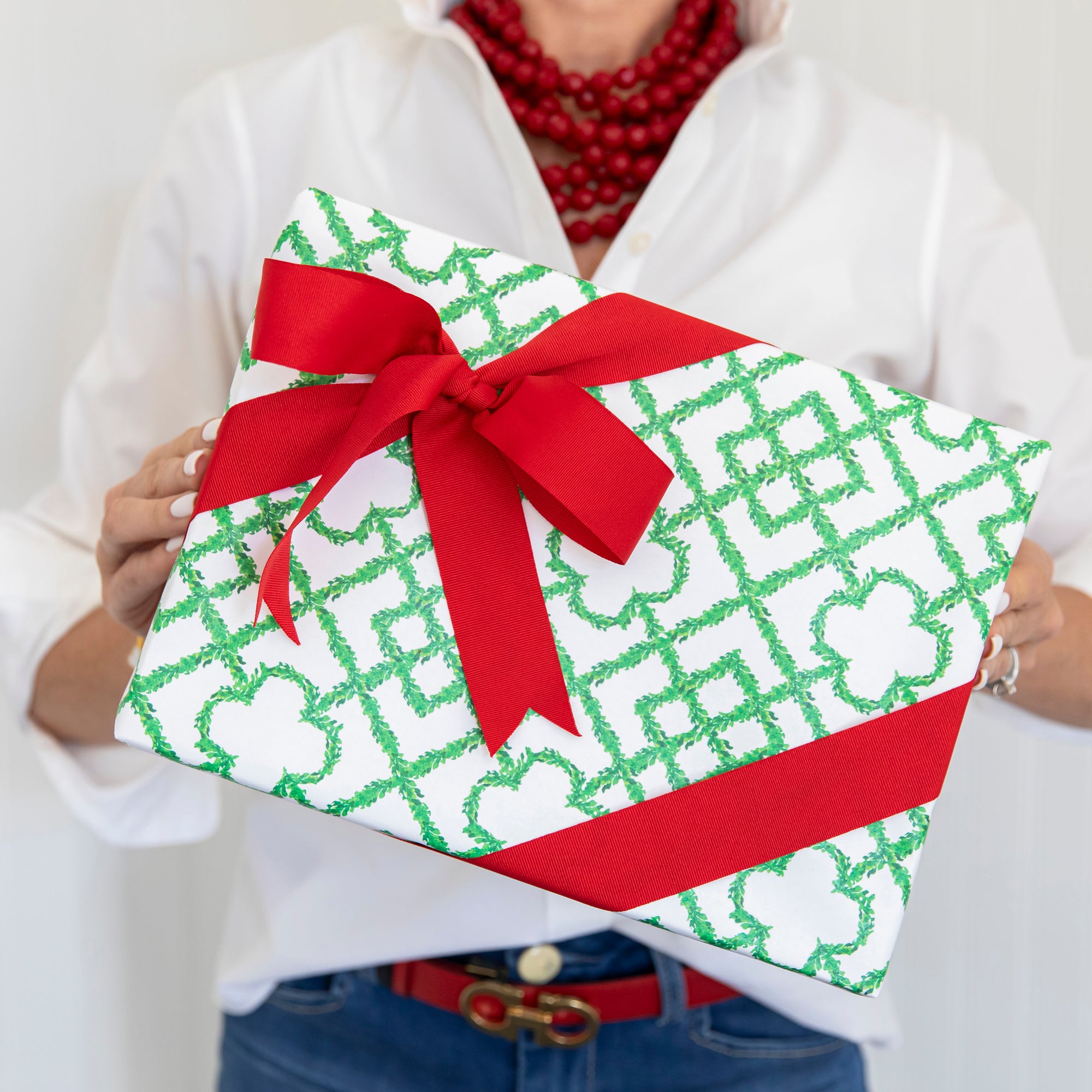 Continuous Roll Gift Wrap | Clover Lattice