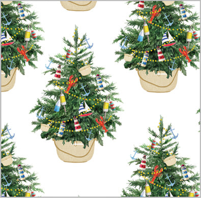 In Stock Continuous Roll Gift Wrap | Coastal Christmas Trees
