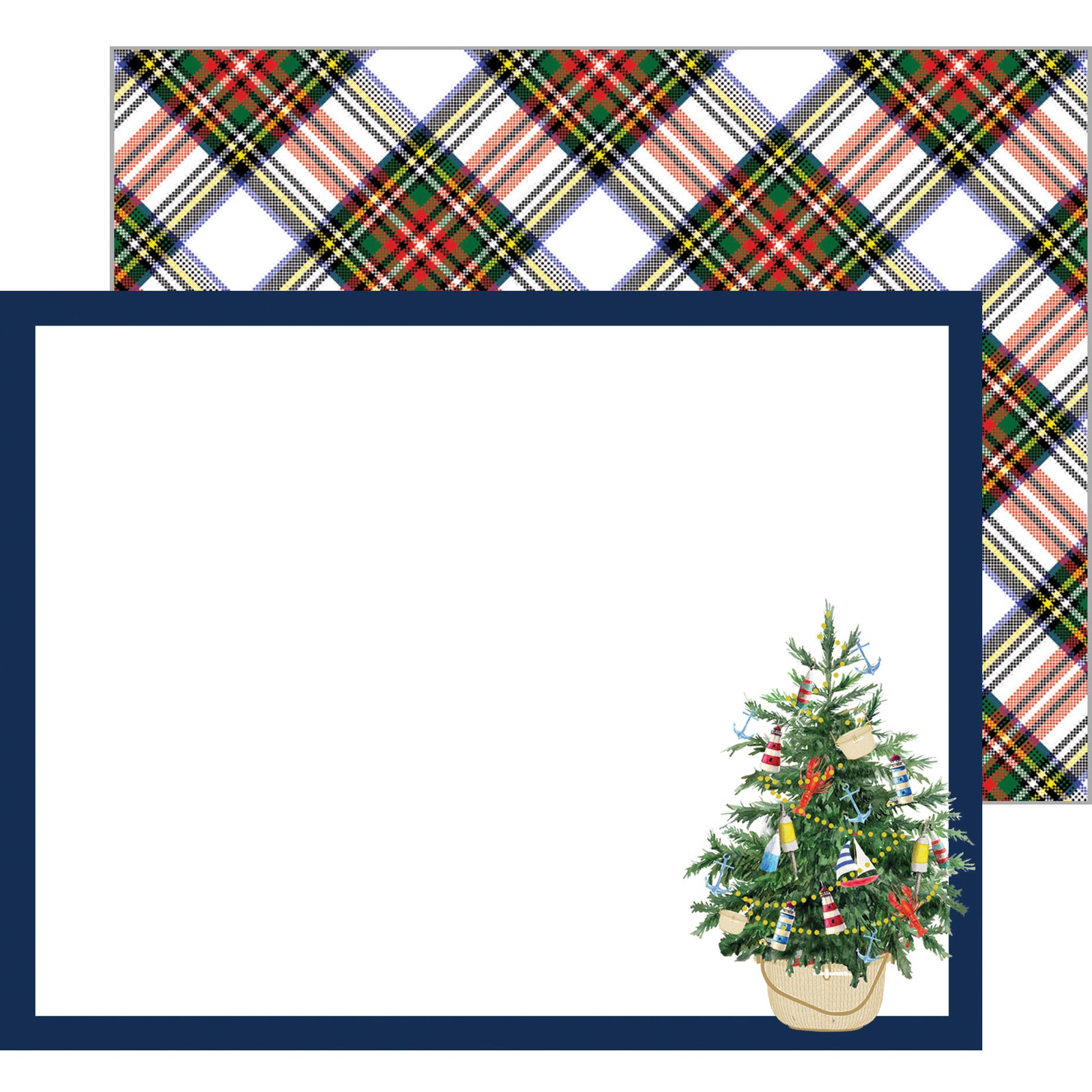 In Stock Flat Notecard Set of 10 | Coastal Christmas Tree