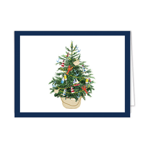 In Stock Folded Notecard Set of 10 | Coastal Christmas Tree