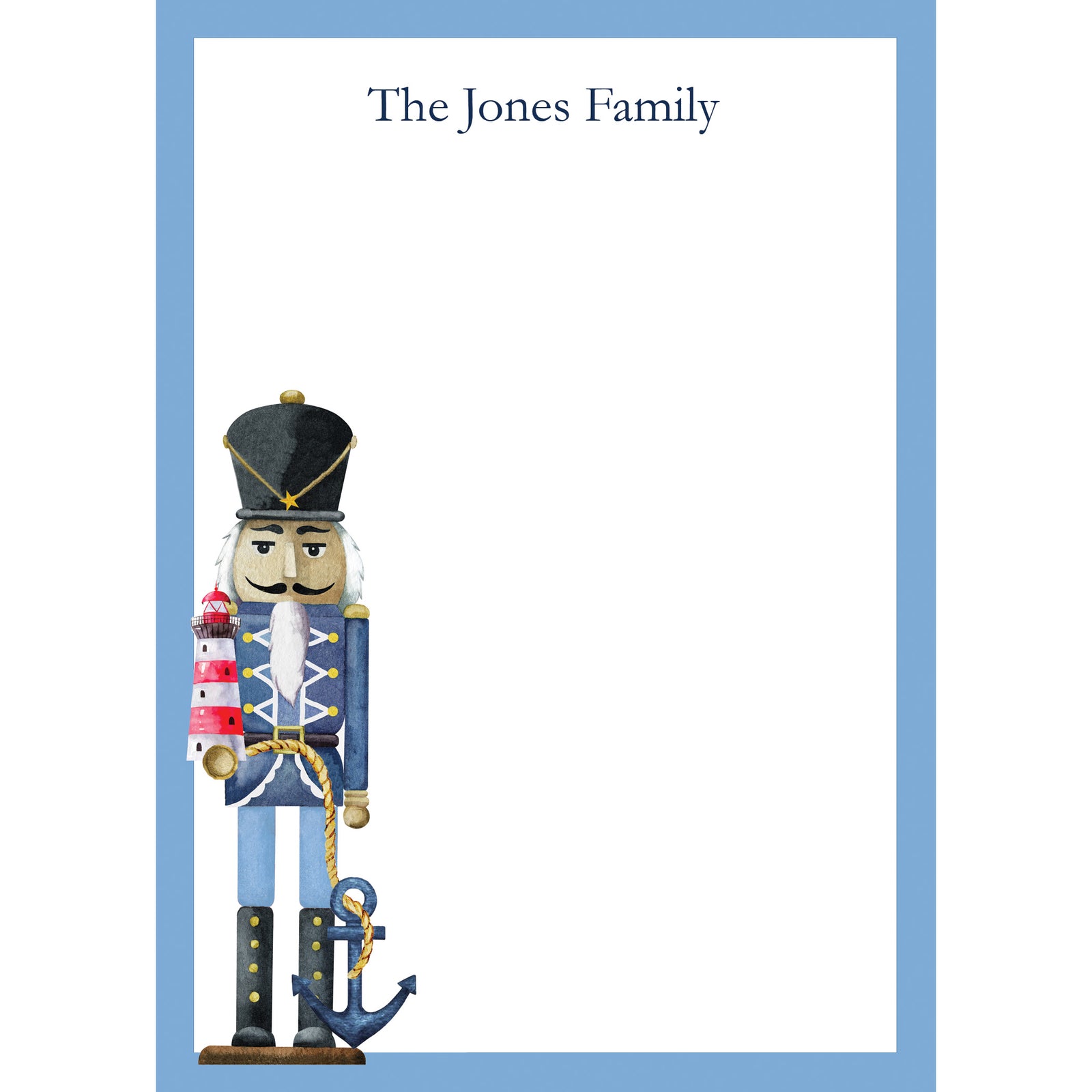 Coastal Nutcracker Christmas Personalized Notepad