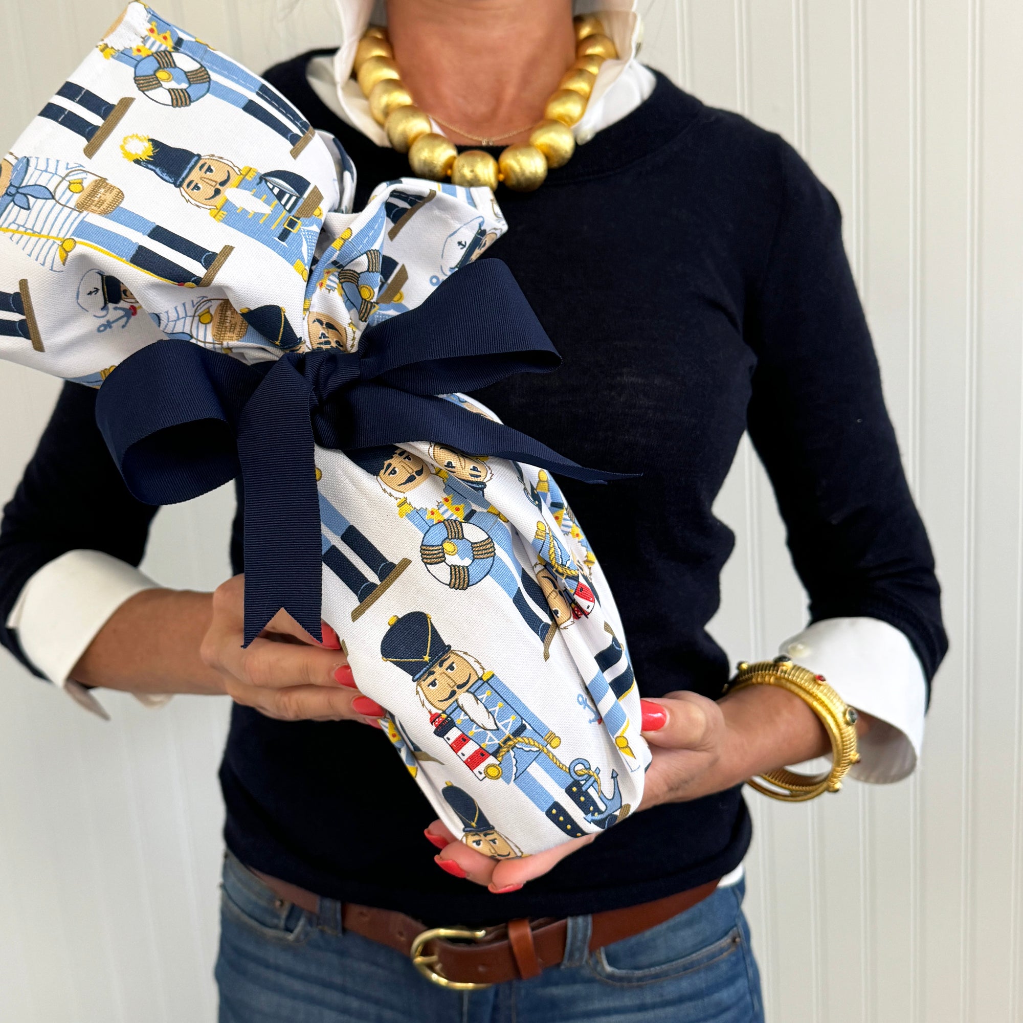 WH Hostess Cotton Tea Towel | Coastal Nutcrackers