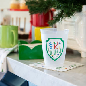 Green Lacquered Scalloped Cocktail Napkin Holder