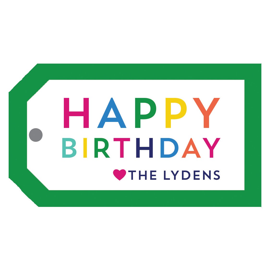 Colorful Birthday Personalized Gift Tags