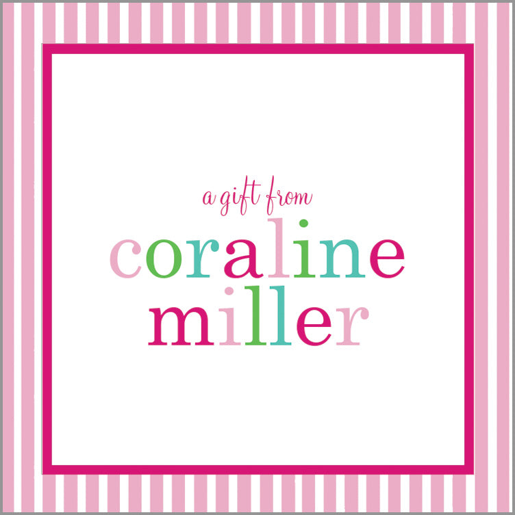 Pink Colorful Name Personalized Gift Sticker | Set of 24