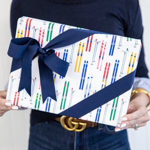 Colorful Skis Continuous Roll Gift Wrap