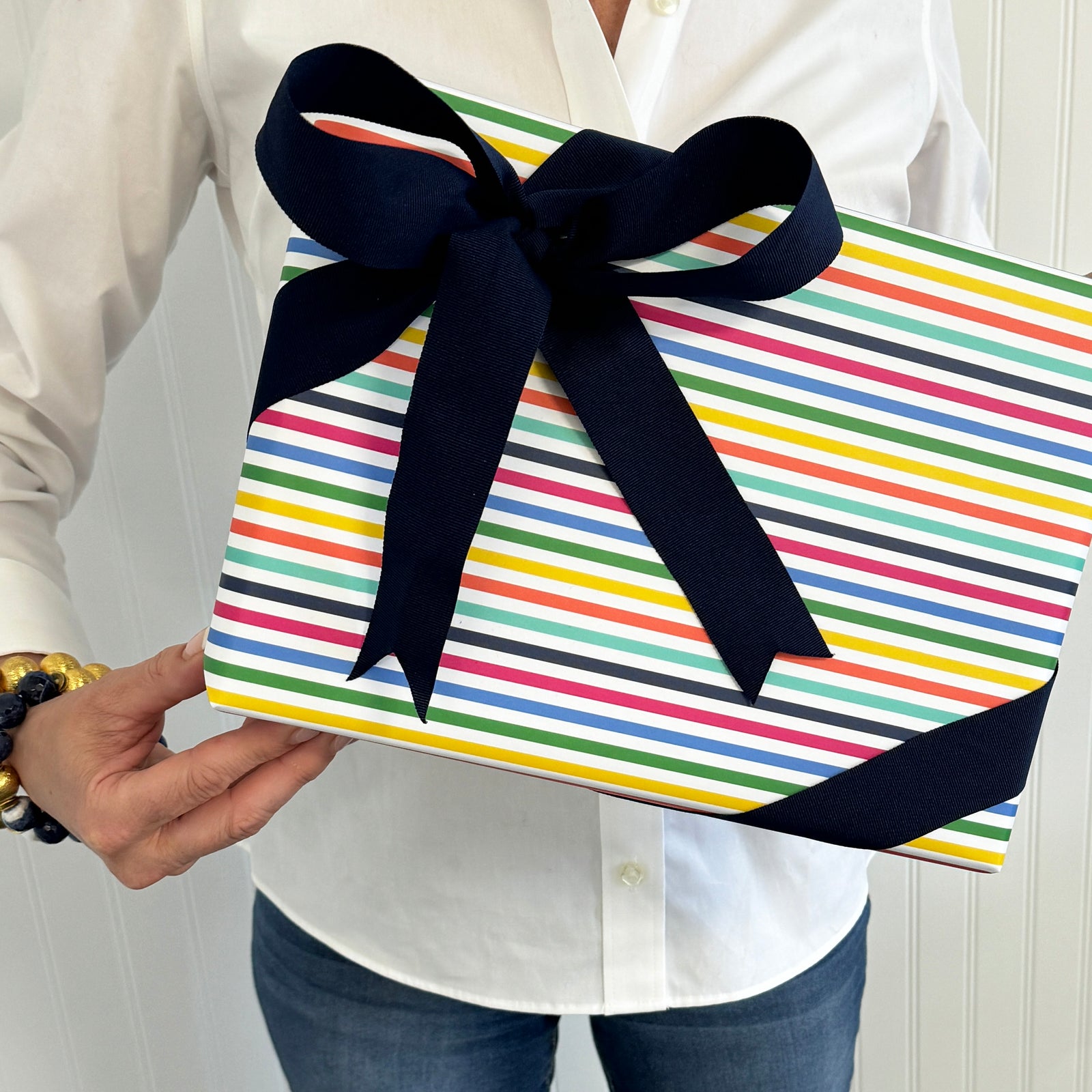 Continuous Roll Gift Wrap | Colorful Stripe