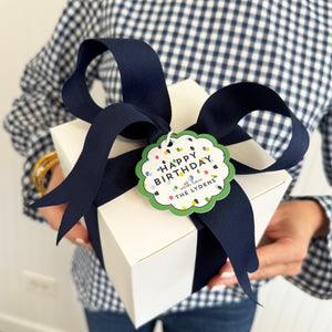 Confetti Scalloped Personalized Gift Tags