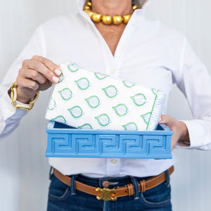 WH Paper Guest Towels | Blue + Green Paisley