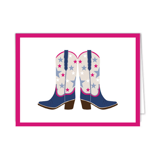 In Stock Folded Notecard Set of 10 | Cowboy Boots